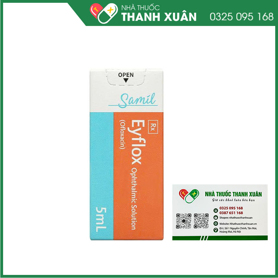 Eyflox ophthalmic solution điều trị các nhiễm khuẩn ở mắt